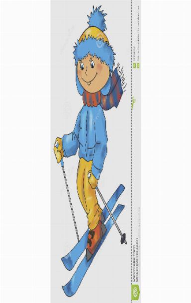 Мальчик катается на лыжах